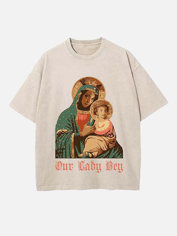 Beyoncé Print Round Neck T-shirt