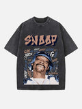 Snoop Dogg Print Round Neck T-shirt