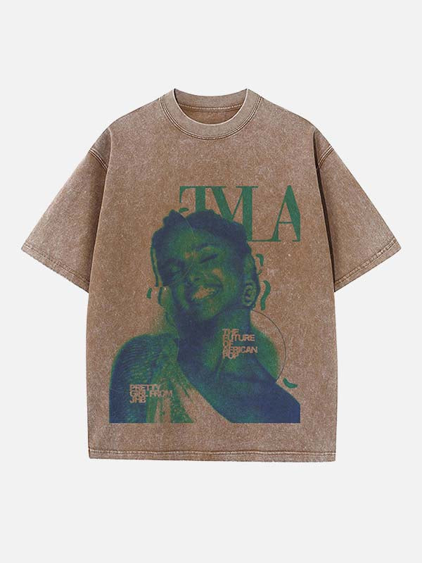 Tyla Print Round Neck T-shirt