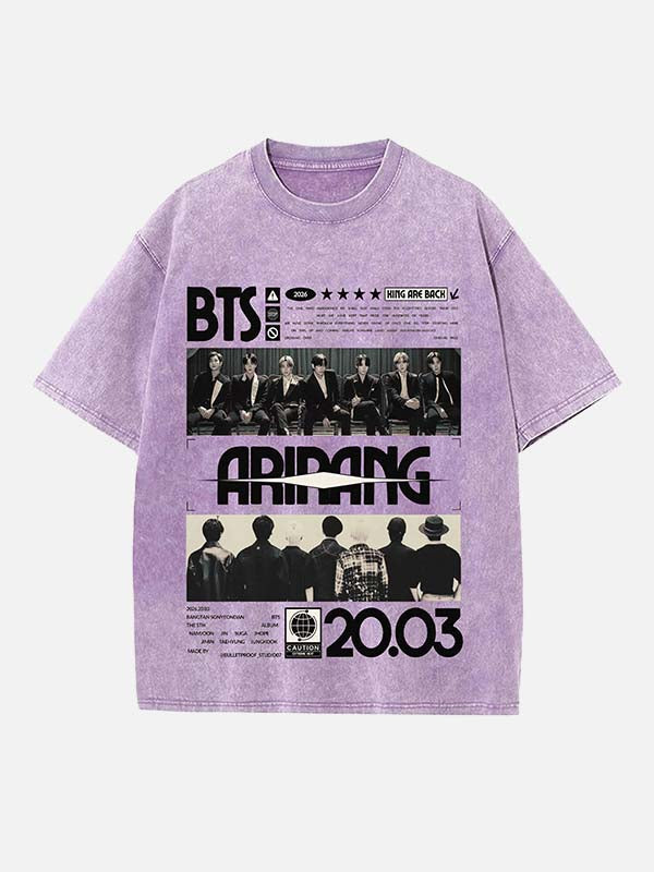 BTS Print Round Neck T-shirt