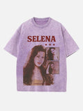 Selena Quintanilla Print Round Neck T-shirt