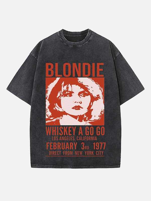 Blondie Print Round Neck T-shirt