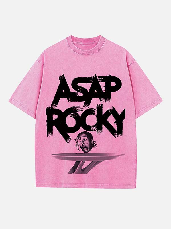 A$AP Rocky Print Round Neck T-shirt