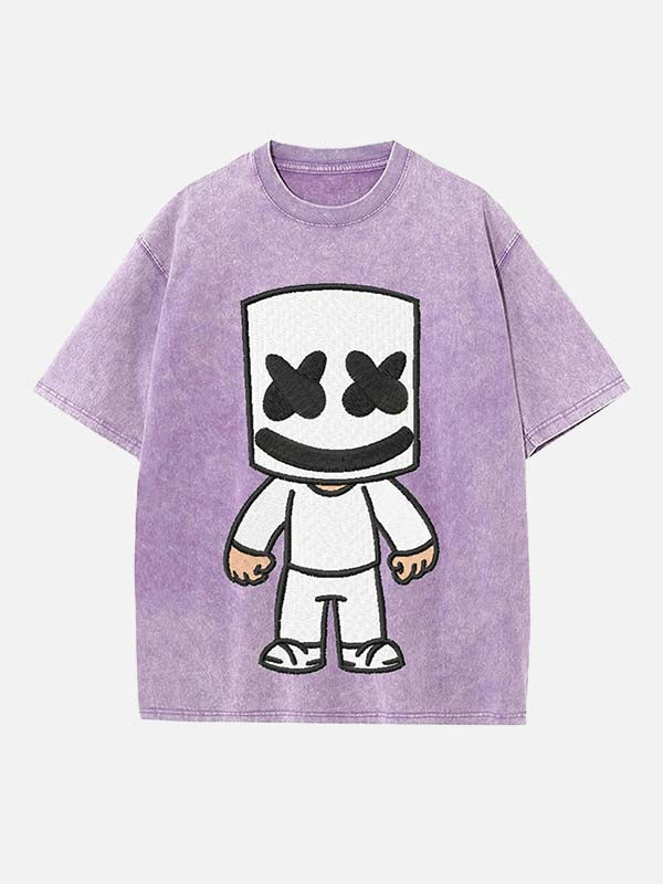 Marshmello Print Round Neck T-shirt