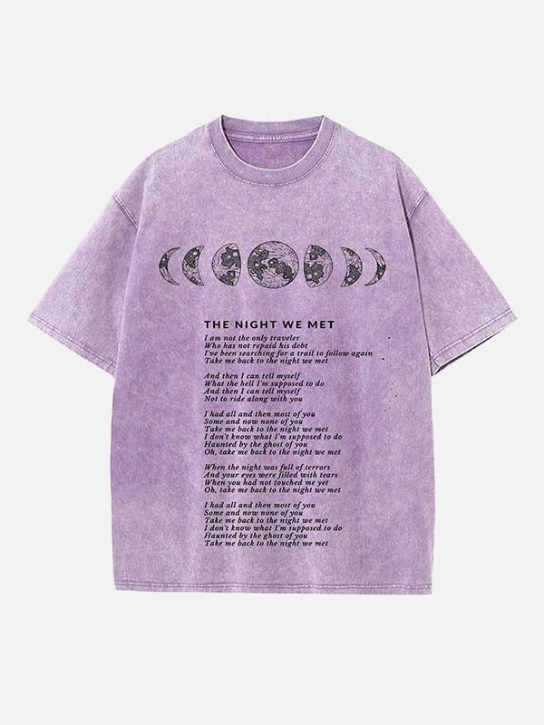Lord Huron Print Round Neck T-shirt