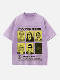 Foo Fighters Print Round Neck T-shirt