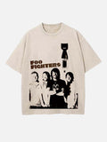 Foo Fighters Print Round Neck T-shirt