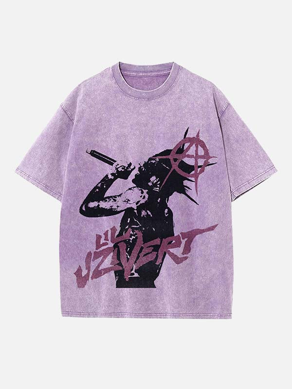 Lil Uzi Vert Print Round Neck T-shirt