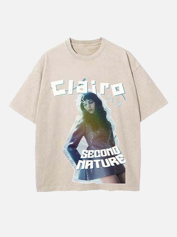 Clairo Print Round Neck T-shirt