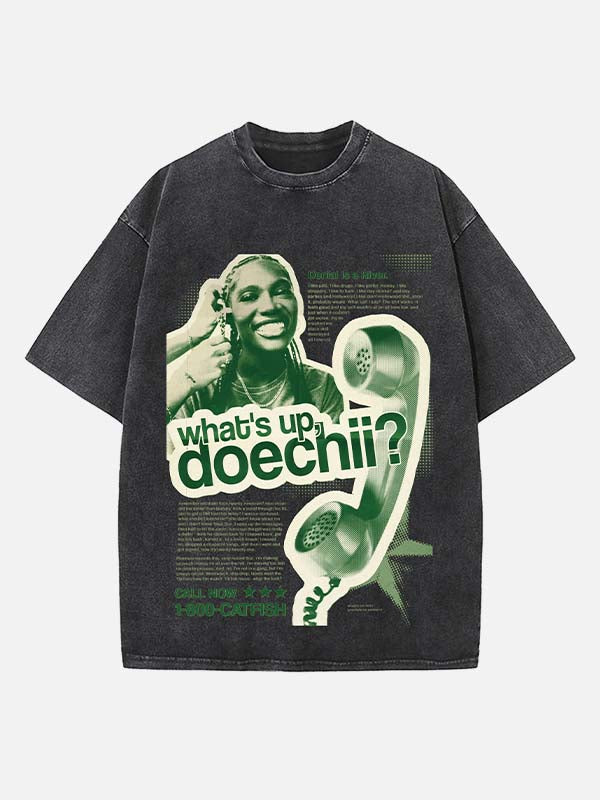 Doechii Print Round Neck T-shirt