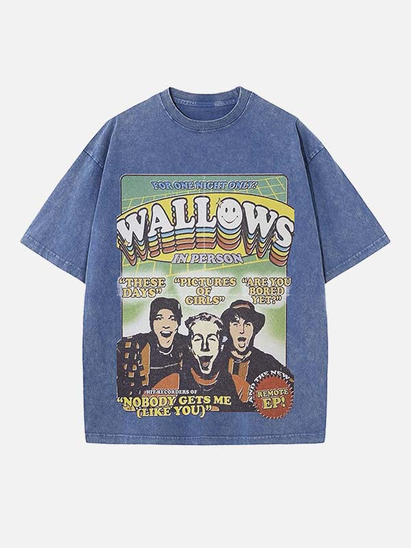 Wallows Print Round Neck T-shirt