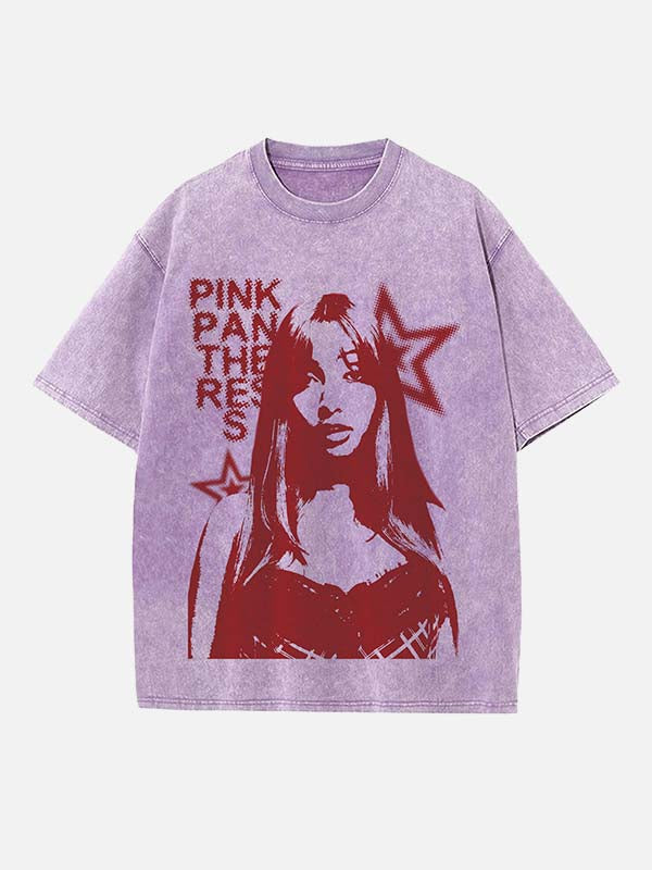 PinkPantheress Print Round Neck T-shirt
