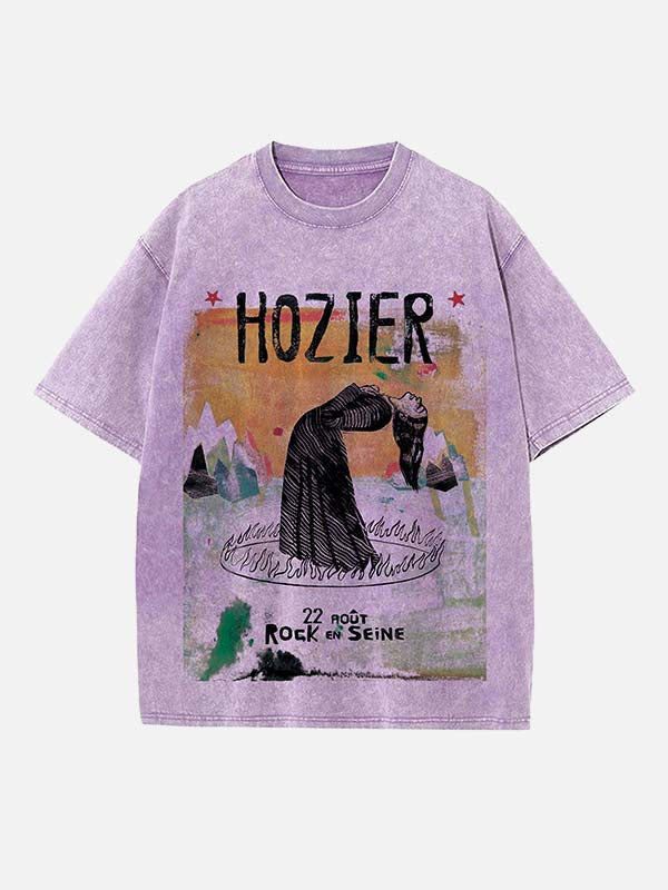 Hozier Print Round Neck T-shirt