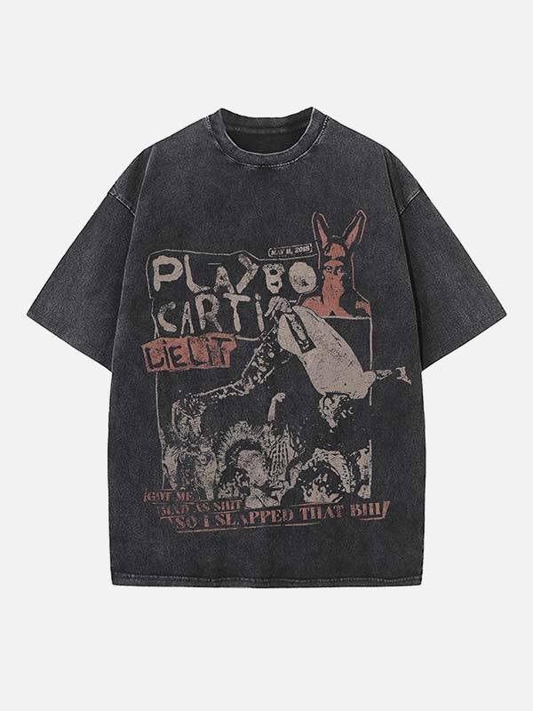 Playboi Carti Print Round Neck T-shirt