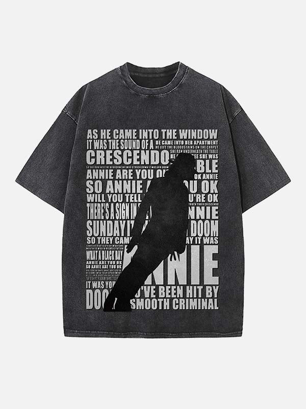 Michael Jackson Print Round Neck T-shirt
