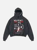 Michael Jackson Print Slant Pockets Hoodie