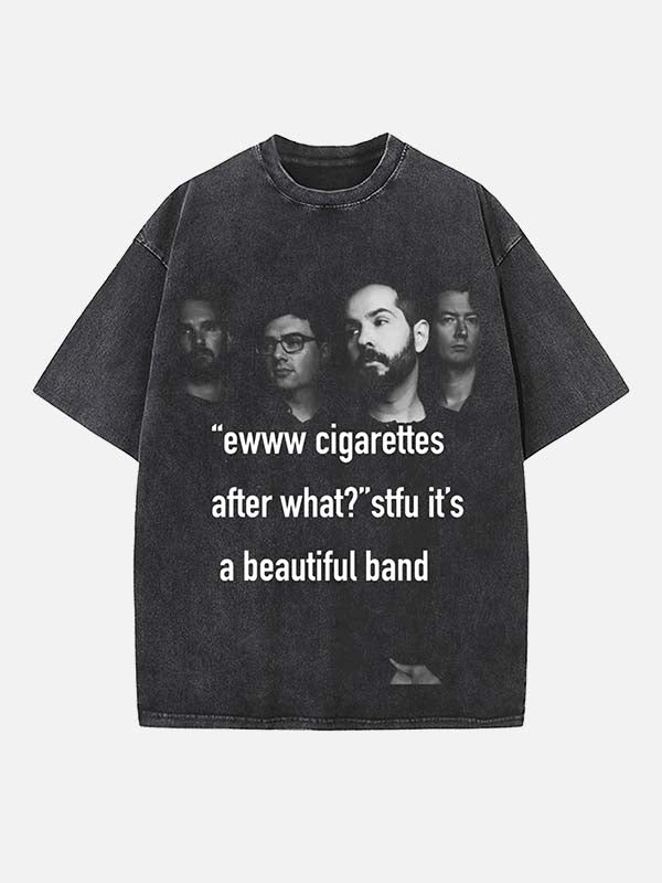 Cigarettes After Sex Print Round Neck T-shirt