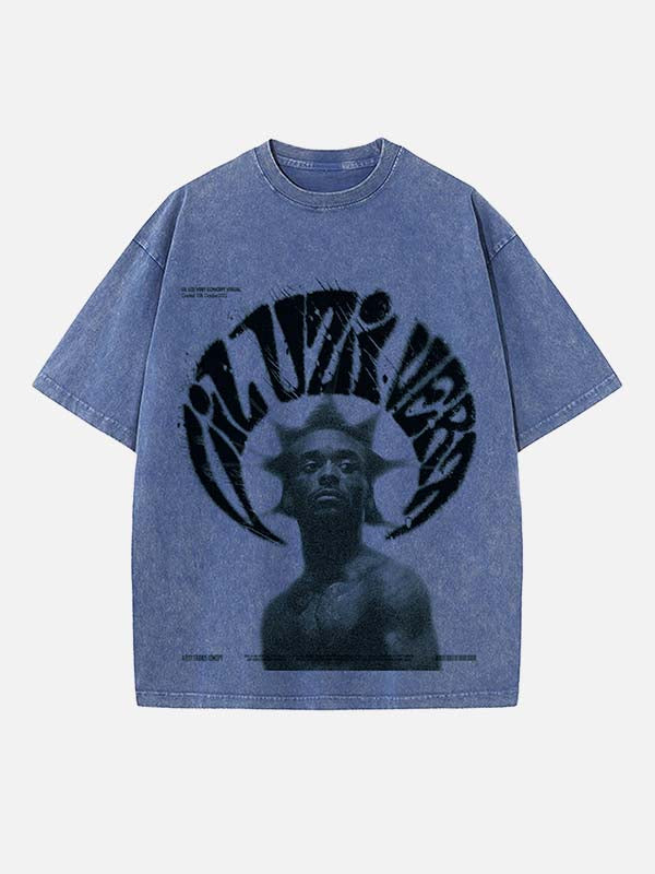Lil Uzi Vert Print Round Neck T-shirt
