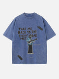 Lord Huron Print Round Neck T-shirt