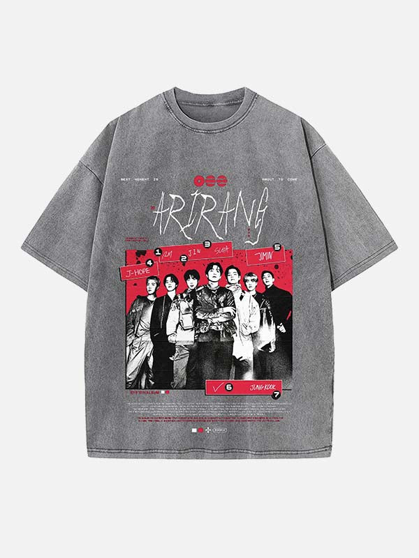 BTS Print Round Neck T-shirt