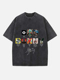 Bad Bunny Print Round Neck T-shirt