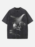 U2 Print Round Neck T-shirt