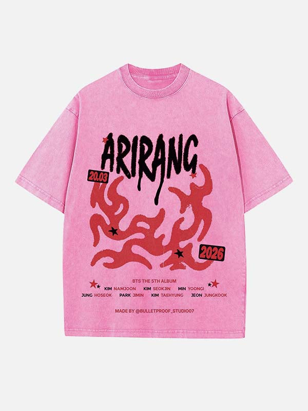 BTS Print Round Neck T-shirt