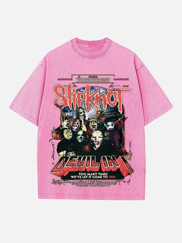 Slipknot Print Round Neck T-shirt