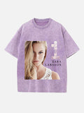 Zara Larsson Print Round Neck T-shirt