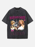 Mariah Carey Print Round Neck T-shirt
