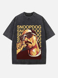 Snoop Dogg Print Round Neck T-shirt