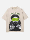 Post Malone Print Round Neck T-shirt