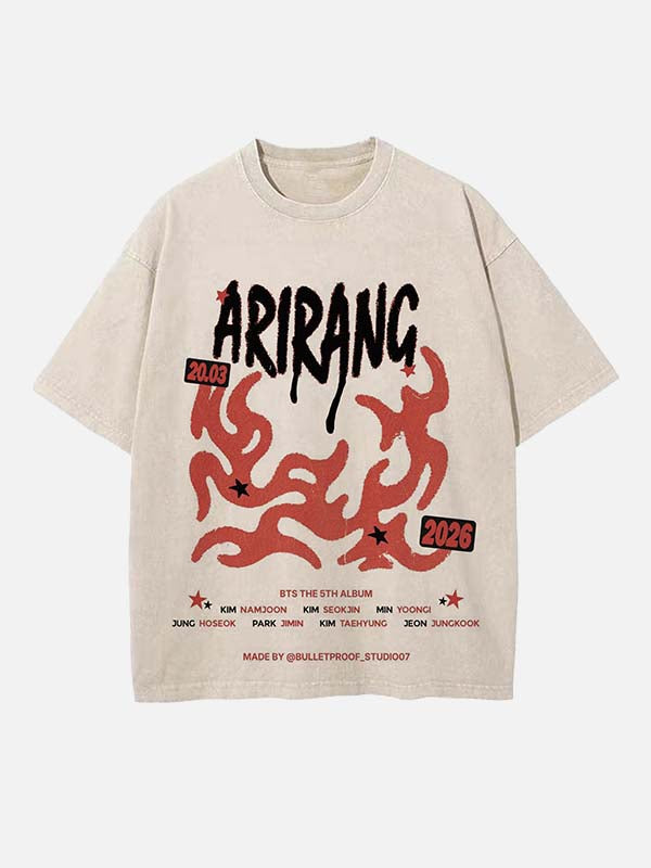 BTS Print Round Neck T-shirt
