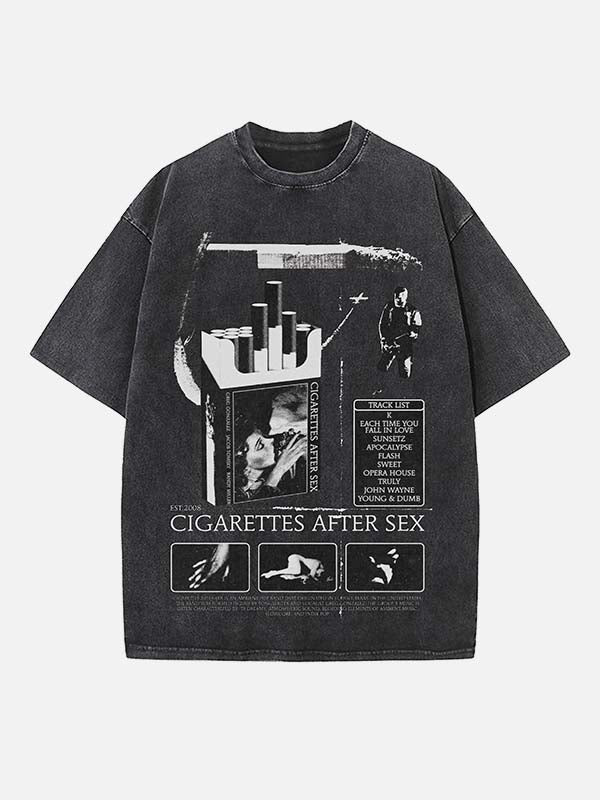 Cigarettes After Sex Print Round Neck T-shirt