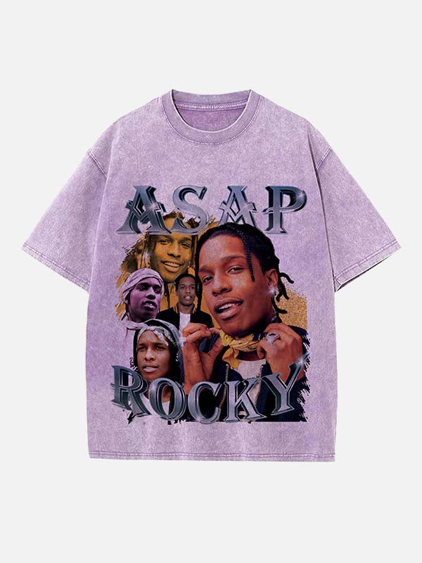 A$AP Rocky Print Round Neck T-shirt