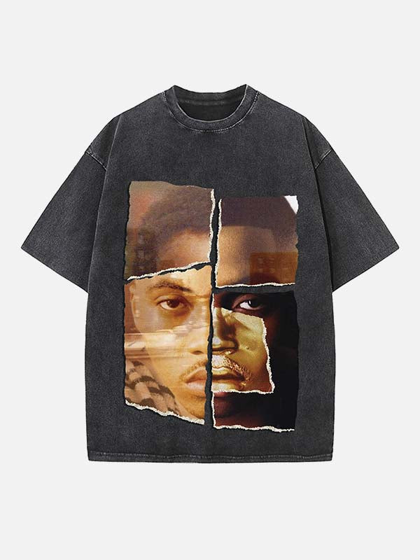 Nas Print Round Neck T-shirt