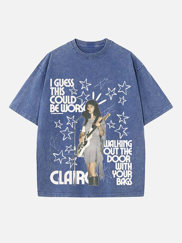 Clairo Print Round Neck T-shirt