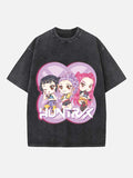 HUNTR/X Print Round Neck T-shirt