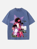 Tyla Print Round Neck T-shirt