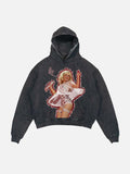 Sabrina Carpenter Print Slant Pockets Hoodie