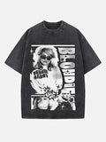 Blondie Print Round Neck T-shirt