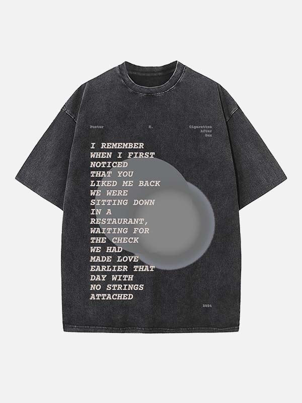 Cigarettes After Sex Print Round Neck T-shirt