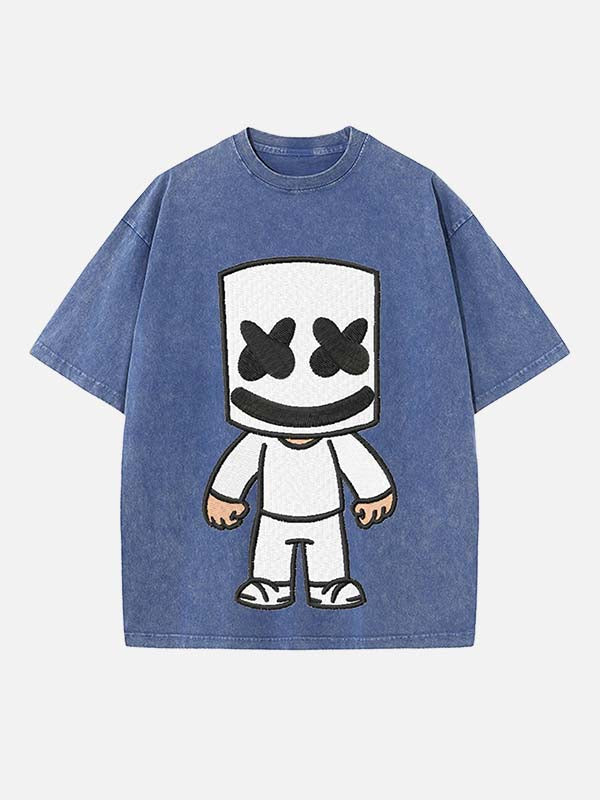 Marshmello Print Round Neck T-shirt