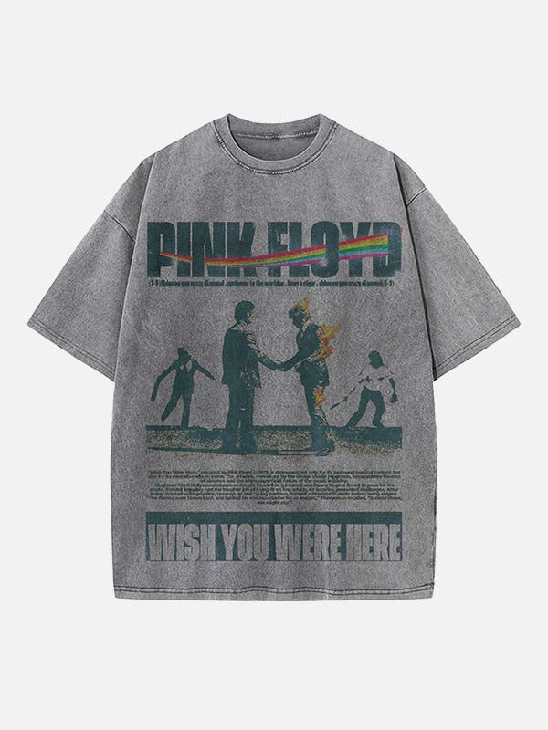 Pink Floyd Print Round Neck T-shirt