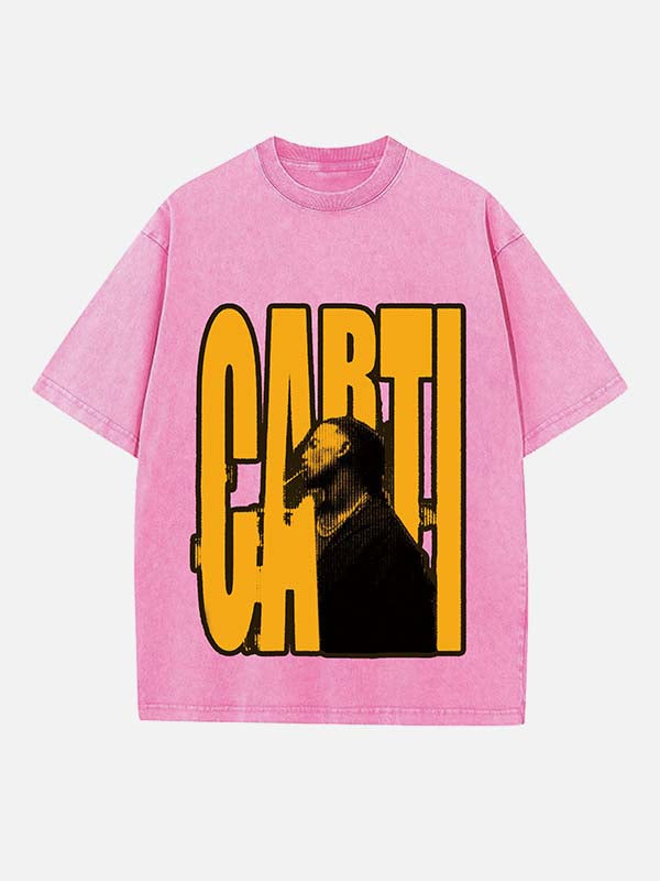 Playboi Carti Print Round Neck T-shirt