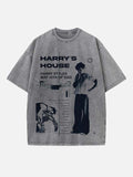 Harry Styles Print Round Neck T-shirt