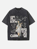 Clairo Print Round Neck T-shirt