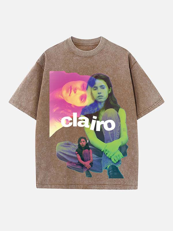 Clairo Print Round Neck T-shirt