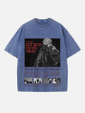 50 Cent Print Round Neck T-shirt