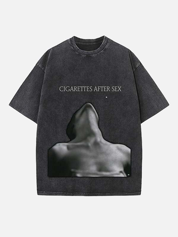 Cigarettes After Sex Print Round Neck T-shirt